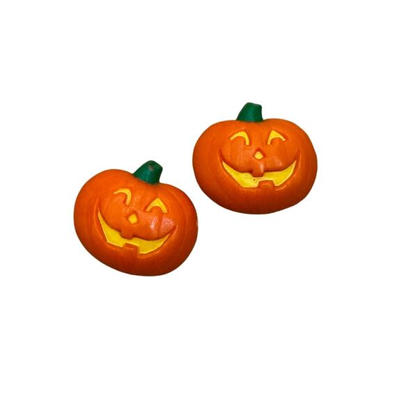 Vintage Halloween Jack-o’-lantern Pumpkin Button Covers 1993 Hallmark - Picture 1 of 5